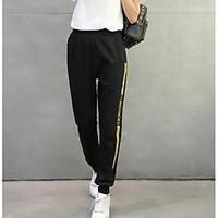 womens high rise micro elastic chinos pants street chic loose solid