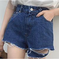 womens high rise inelastic shorts pants simple straight solid