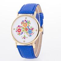 Women\'s Fashion Watch Quartz Leather Band Black White Blue Red Brown Pink Khaki