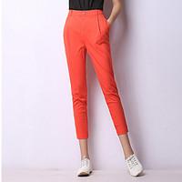 womens mid rise micro elastic skinny pants simple skinny solid