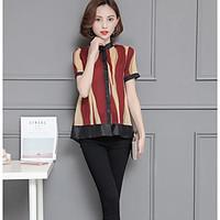 womens party daily simple t shirt solid round neck short sleeve silk