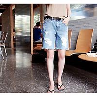 womens mid rise inelastic shorts pants simple straight solid