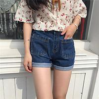 womens high rise inelastic shorts pants simple wide leg solid