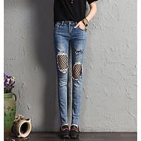 womens mid rise micro elastic jeans pants sexy slim solid