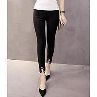 womens high rise strenchy skinny pants simple skinny solid