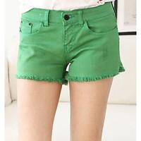 womens high rise micro elastic shorts pants simple wide leg solid