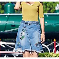 womens casualdaily above knee skirts a line floral summer