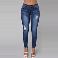 womens slim jeans pantsgoing out casualdaily simple slim street chic s ...