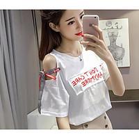 womens other casual vintage street chic t shirt solid print round neck ...