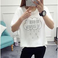 womens casualdaily simple summer t shirt letter round neck short sleev ...