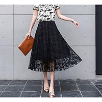 Women\'s Casual/Daily Midi Skirts A Line Floral Summer