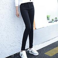 womens low rise strenchy jeans pants street chic harem mixed color pol ...