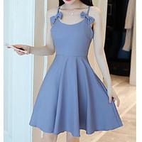 womens going out casualdaily beach simple cute a line loose dress soli ...