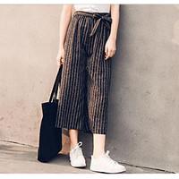 womens mid rise strenchy flare pants simple straight solid striped