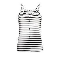 womens casualdaily simple tank top striped strap sleeveless cotton