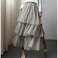 womens high rise midi skirts swing solid