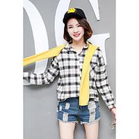 womens casualdaily simple spring summer shirt print patchwork shirt co ...