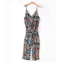 womens casualdaily jumpsuits vintage relaxed geometic summer