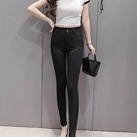 womens thin solid color legging