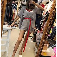 womens going out casualdaily cute street chic shirt dress suits solid  ...