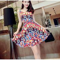 womens casualdaily sexy shirt dress suits geometric off shoulder sleev ...