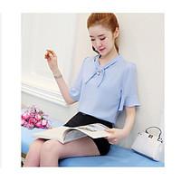 womens casualdaily simple cute t shirt skirt suits solid u neck half s ...