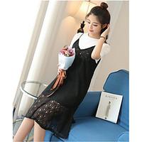 womens going out casualdaily sophisticated a line dress solid round ne ...