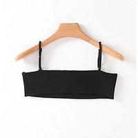 womens daily simple tank top solid strap sleeveless cotton