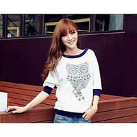 womens going out simple spring summer t shirt print round neck length  ...