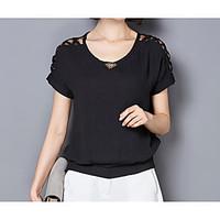 womens casualdaily simple t shirt solid round neck short sleeve others