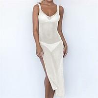 Women\'s Bandeau Cover-Up Mesh Polyester Embroidery