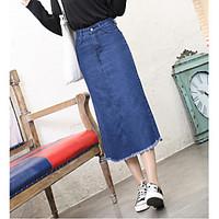 womens high rise casualdaily midi skirts a line solid spring summer