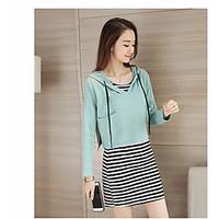 womens going out shift dress solid round neck mini long sleeve cotton  ...