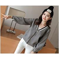 womens casualdaily cute regular cardigan solid v neck long sleeve acry ...