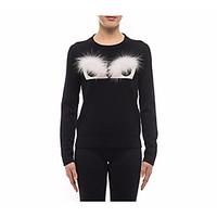 womens casualdaily simple regular pullover animal print round neck lon ...