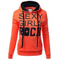 womens casualdaily sports hoodie letter round neck removable hood stre ...