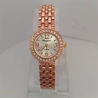 womens women bracelet watch quartz alloy band casual rose gold