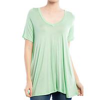 womens casualdaily sexy summer shirt solid v neck short sleeve silk