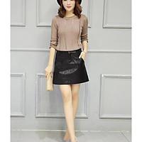 womens mini skirts simple a line solid