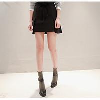 womens mini skirts a line pure color solid