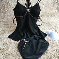 womens satin silk nightwear retro lace solid medium polyester