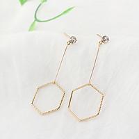 Women\'s Drop Earrings Zircon Euramerican Fashion Cooper Geometric Jewelry For Daily 1 Pair