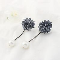 Women\'s Drop Earrings Imitation Pearl Euramerican Fashion Alloy Flower Jewelry For Daily 1 Pair