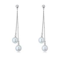 womens drop earrings imitation pearl euramerican fashion cooper round  ...