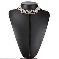 Women\'s Choker Necklaces Infinity Rhinestone Alloy Euramerican Fashion Luxury Jewelry For Wedding Party 1pc
