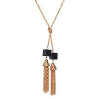 womens lariat y necklaces square alloy tassel euramerican fashion jewe ...