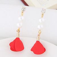 Women\'s Drop Earrings Imitation Pearl Euramerican Fashion Alloy Flower Jewelry For Party 1 Pair