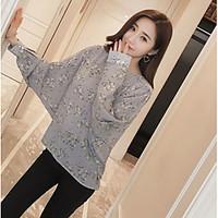 womens casualdaily simple blouse geometric round neck long sleeve poly ...