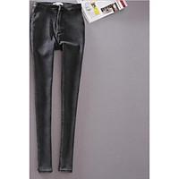 womens high rise micro elastic jeans pants simple skinny solid