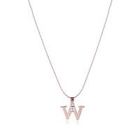 Women\'s Men\'s Pendant Necklaces Alphabet Shape Rose Gold Zircon Copper Circular Bow Gothic Sexy Multi-ways Wear Simple Style Jewelry For
